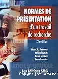 Normes de présentation d'un travail scientifique