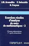 Exercices résolus d'analyse du cours de mathématiques