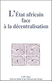 L'État africain face à la décentralisation