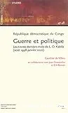 République démocratique du Congo, guerre et politique