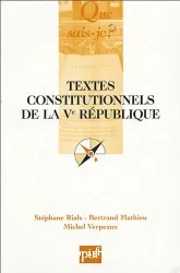 Textes constitutionnels de la 5ème République