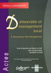 Democratie management local 4ed rencontres ville management