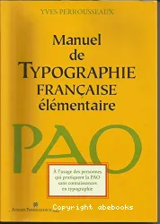 Manuel de typographie française élémentaire