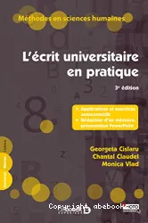 Ecrit universitaire en pratique (L')