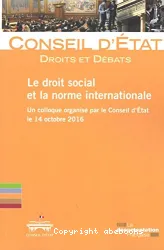 Droit social et la norme internationale (Le)