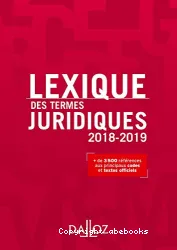 Lexique des termes juridiques