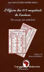 L'affaire des 315 magistrats de kinshasa