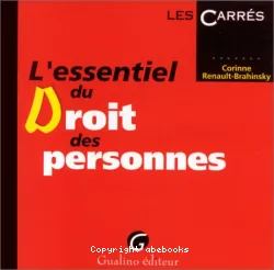 L'essentiel du droit des personnes