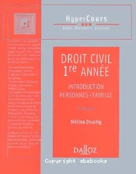 Droit civil 1re année introduction personnes.famille 2e édition