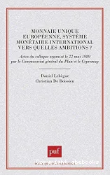 Monnaie unique européenne système monétaire international: vers quelles ambitions?